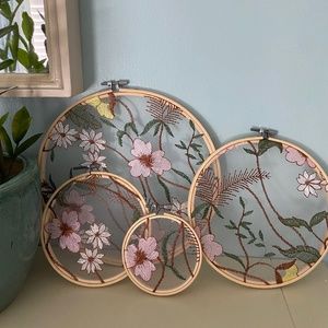 Embroidery hoop art